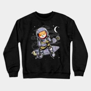 Astronaut Guitar Shiba Inu Coin To The Moon Shib Army Crypto Token Cryptocurrency Blockchain Wallet Birthday Gift For Men Women Kids Crewneck Sweatshirt